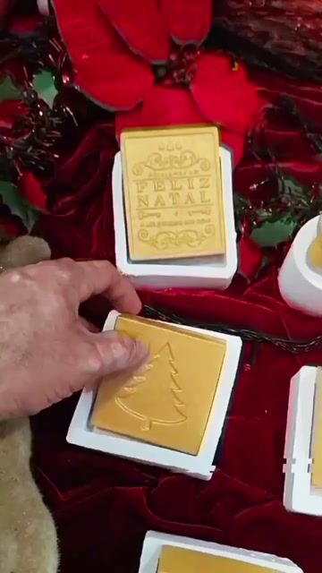 Video de Molde de Silicone Quadrada Árvore de Natal Para Sabonete Vela Resina Gesso Artesanato Lembrancinha Decoração