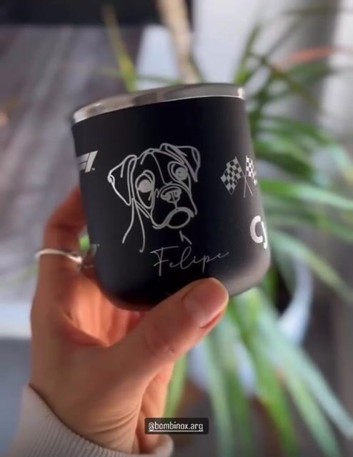 Video de MATE ACERO GRABADO PERSONALIZADO - 1 grabado a elección