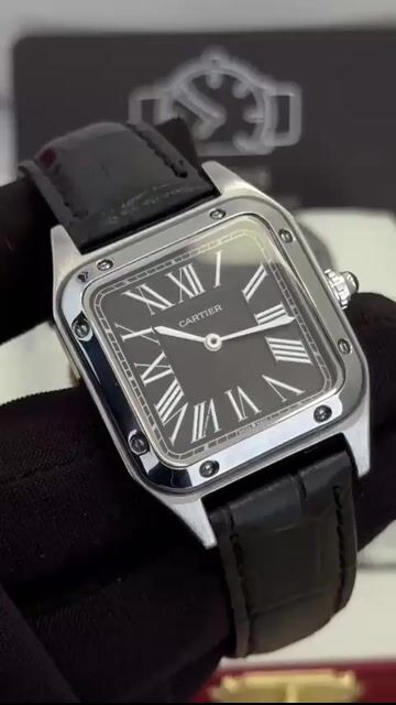 Video de Cartier Panthère 30mm - AÇO/MOSTRADOR PRETO - COURO