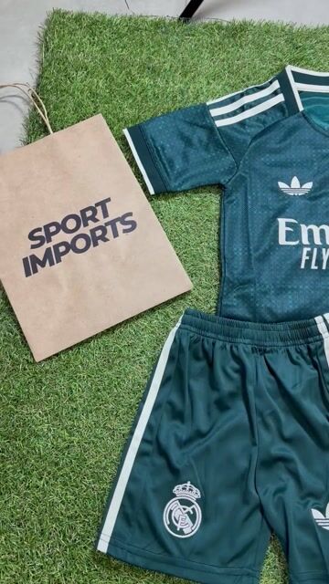 Vídeo de Camisa Infantil Real Madrid Away 26/27 s/n Torcedor Adidas - Verde