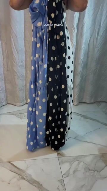 Video de Vestido longo feminino de Poá