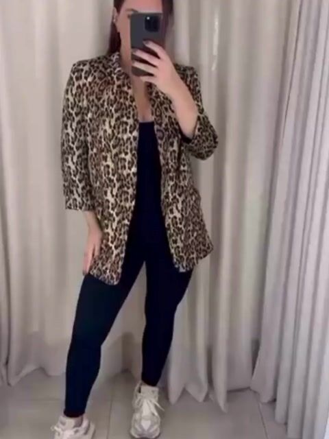 Video de Blazer Zara - Animal Print - Tam P