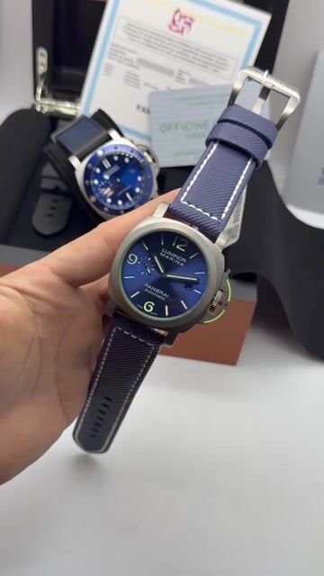 Video de Panerai Luminor Marina 47mm - AÇO /MOSTRADOR AZUL - COURO