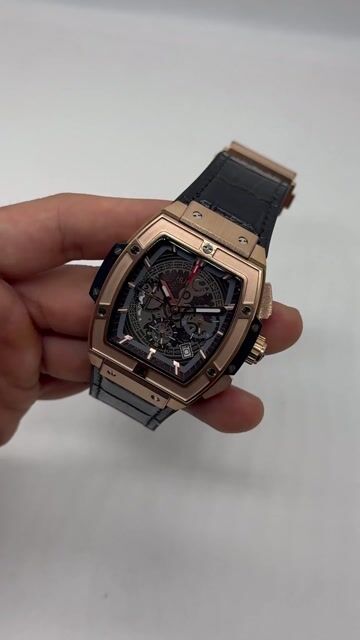 Video de Hublot spirit 42mm - AÇO ROSE/MOSTRADOR SKELETON PRETO - SILICONE E COURO (SENNA)