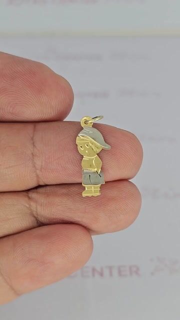 Video de Dije Nene Cancherito Oro 18k Blanco Y Amarillo Rbt - C2305
