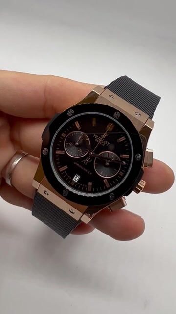 Video de Hublot Vendome Classic Chrono 45mm - AÇO ROSE/MOSTRADOR PRETO - SILICONE