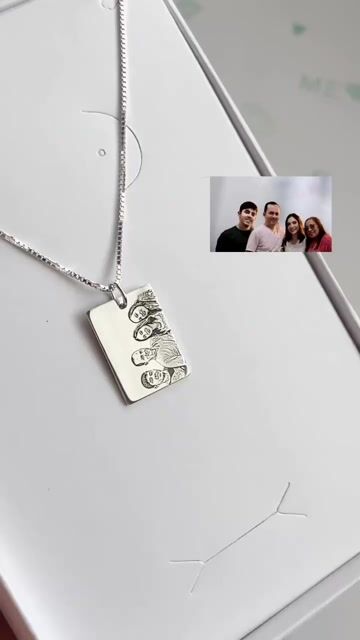 Vídeo de Colar medalha retangular personalizável 18mm x 60cm