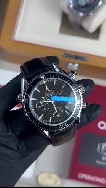 Video de Omega Seamaster 44mm - AÇO/MOSTRADOR PRETO - COURO