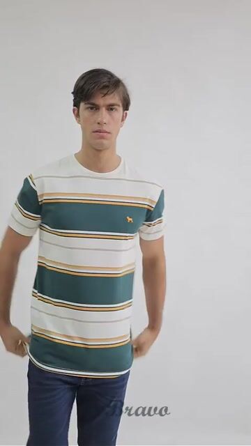 Video de Remera rayada algodón con elastano LERCI