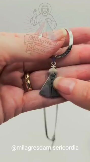 Video de Colar prateado Nossa Senhora Aparecida-inox -