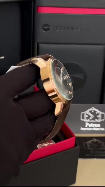 Video de Technos Grandtech JS15ENC/0A 44mm - AÇO ROSE/MOSTRADOR AZUL - COURO