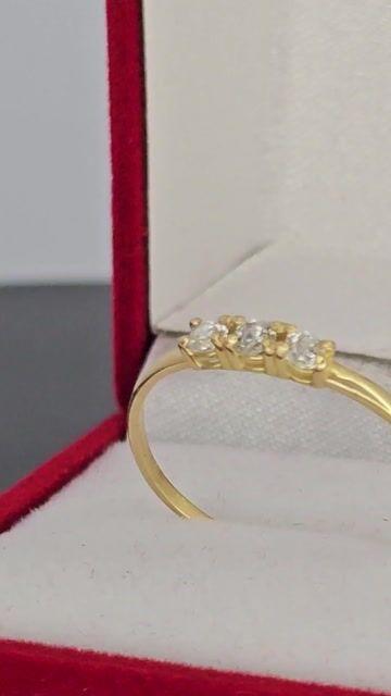 Video de Anillo De Oro 18k Cintillo Compromiso Casamiento Dama 1Gr A088