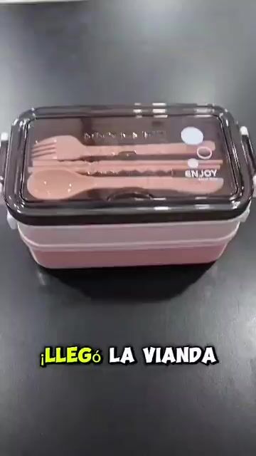 Video de LONCHERA PLASTICA 3 PISOS ROSA