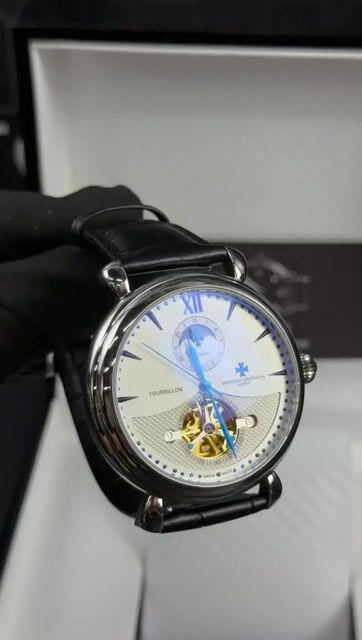 Video de Vacheron Constantin Tourbillon 40mm - AÇO/MOSTRADOR BRANCO - COURO