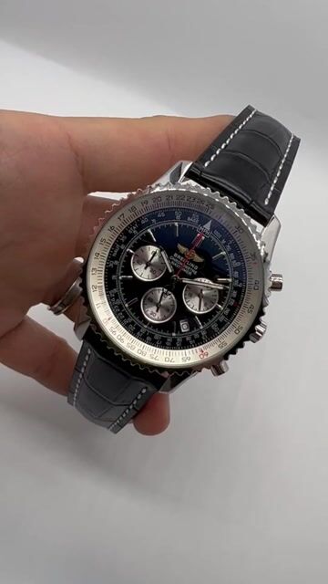 Video de Breitling Navitimer 43mm - AÇO/MOSTRADOR PRETO - COURO