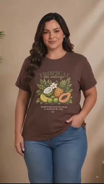 Vídeo de Panda T-shirt Moda Feminina Plus Size