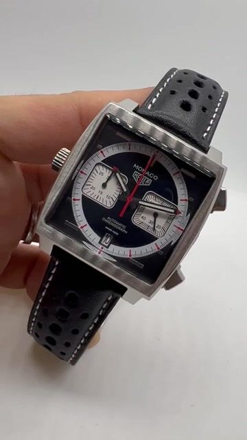 Video de TAG Heuer Mônaco 40mm - AÇO/MOSTRADOR PRETO - COURO