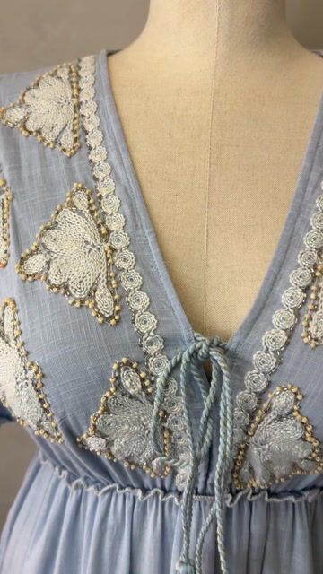 Video de Vestido Longo Boho em Algodão com Renda e Guipir