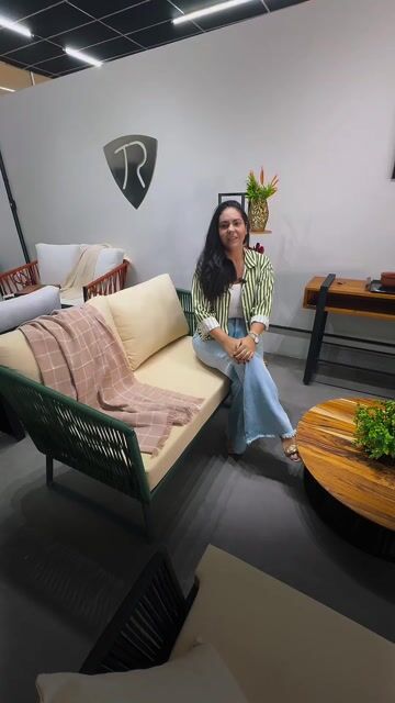 Video de Sofá Riviera em Alumínio e Tricô Náutico | Sofá para Área Externa e Varanda