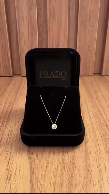 Video de Gargantilha Ponto De Luz Fixo Em Ouro 18k Sem Garras