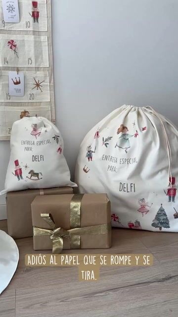 Video de BOLSÓN PARA REGALOS PERSONALIZADO "EL CASCANUECES" (75x75 cms)