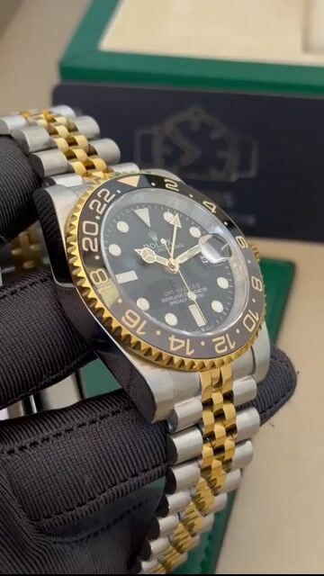 Video de GMT Master II 40mm - AÇO COM DOURADO/MOSTRADOR PRETO