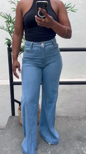 Vídeo de Calça wide leg recorte
