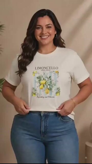 Vídeo de Panda T-shirt Moda Feminina Plus Size