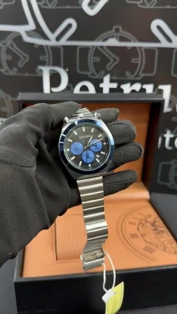 Video de Citizen chronograph 42mm - AÇO AZUL/MOSTRADOR PRETO