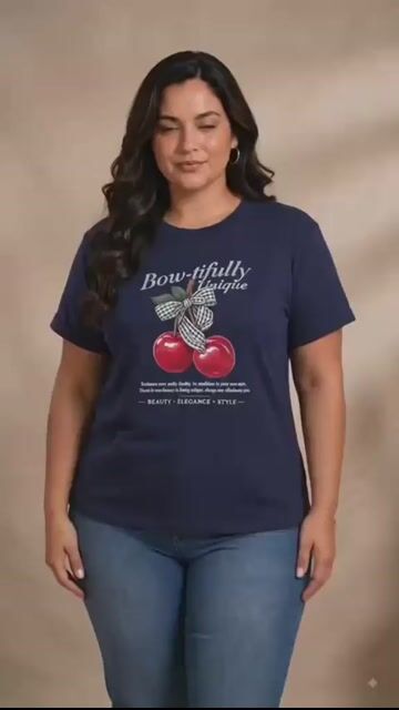 Vídeo de Panda T-shirt Moda Feminina Plus Size