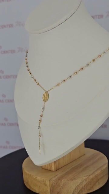 Video de Collar Rosario Oro 18k Tricolor 45 Cm 3.5 Gr Oi-c2210