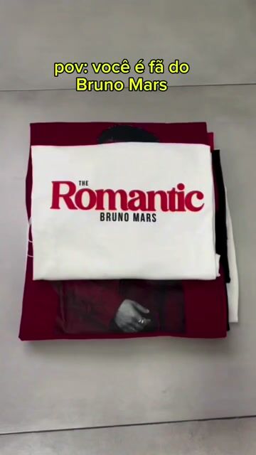 Video de Camiseta Bruno Mars - The Romantic (Logo)