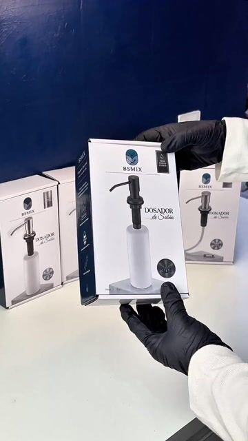 Vídeo de Dispenser de Detergente de Embutir Inox 304 - Preto Fosco