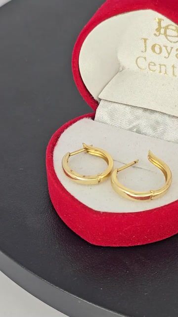 Video de Aros Oro Amarillo 18k Italianos 15 Mm 1.5 Gramos C2157
