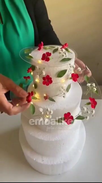 Vídeo de Espiral Cake Acetato Decorativo Para Bolos de 4 a 2 Andares