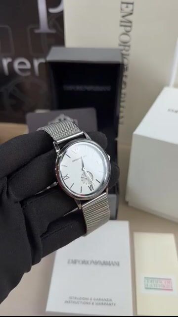 Video de Emporio Armani 40mm - AÇO/MOSTRADOR BRANCO