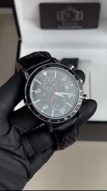 Video de Citizen Eco-Drive 44mm - AÇO/MOSTRADOR PRETO - COURO