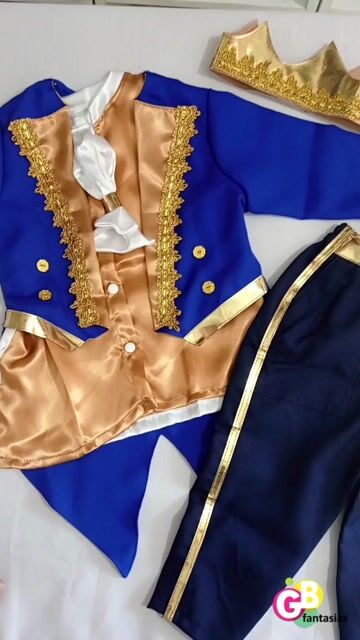 Vídeo de FANTASIA PRINCIPE FERA AZUL ROYAL INVERNO GB INFANTIL/JUVENIL - (cópia)