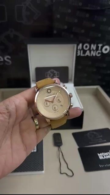 Video de Montblanc 43mm - AÇO ROSE/MOSTRADOR ROSE - COURO