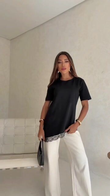 Vídeo de Oversized Aurora Renda Assimétrica