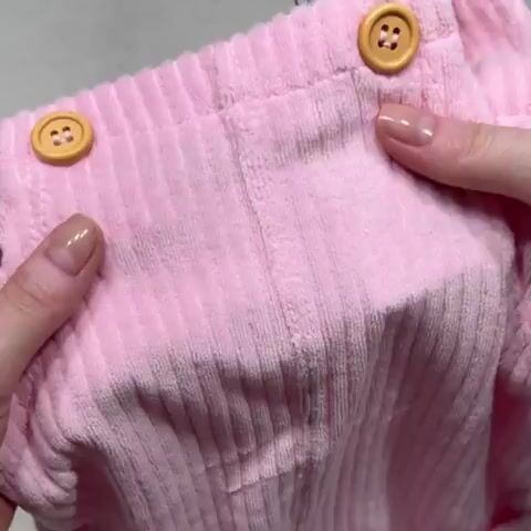 Video de Jardineira Infantil Canelada Rosa