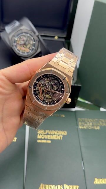 Video de Audemars Piguet Royal Oak Double 42mm - AÇO ROSE/MOSTRADOR SKELETON PRETO
