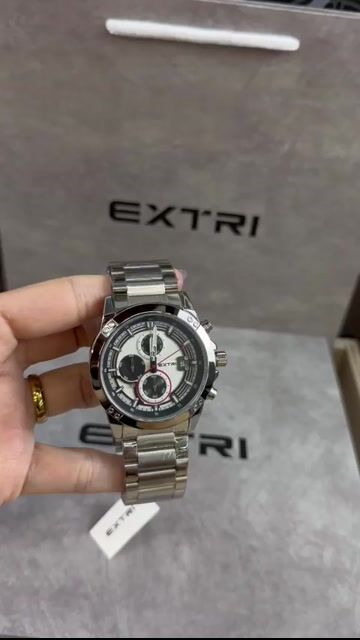 Video de EXTRI X6116 45mm - Aço/Mostrador Branco