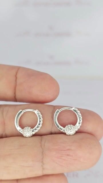 Video de Aros Plata 925 Italianos Con Piedras 13 Mm Mcs - C2270