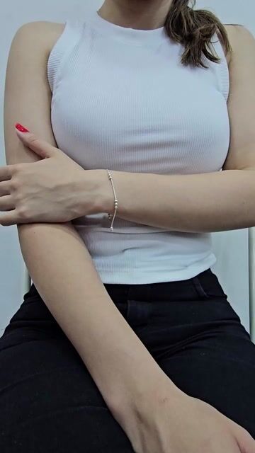 Video de Pulsera Plata 925 Cola De Raton 3 Y 3 Bolitas 18 Cm C2002 Plateado 18 Cm 5.7 Cm