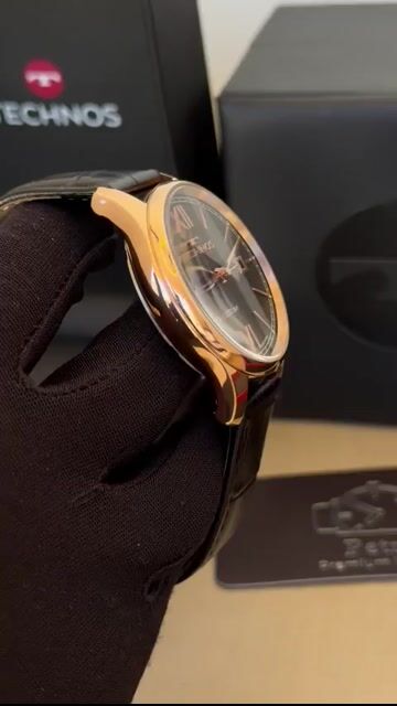Video de Technos Executive 2115TYX/1P 42mm - AÇO ROSE/MOSTRADOR PRETO - COURO