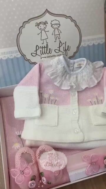 Video de Kit Saída de Maternidade Anya Rosa - 6 peças