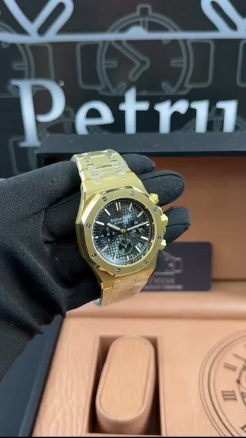 Video de Audemars Piguet Royal Oak 42mm - AÇO DOURADO/MOSTRADOR PRETO