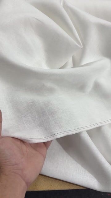 Vídeo de Tecido Cambraia 100% Linho - Off White