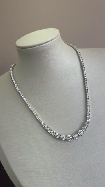 Vídeo de Colar Riviera em moissanite degrade 42cm